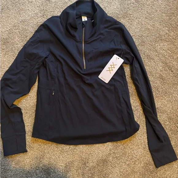 RHONE Women's Course to Court 1/4 Zip Pullover Navy Sweatshirt medium - Picture 3 of 5